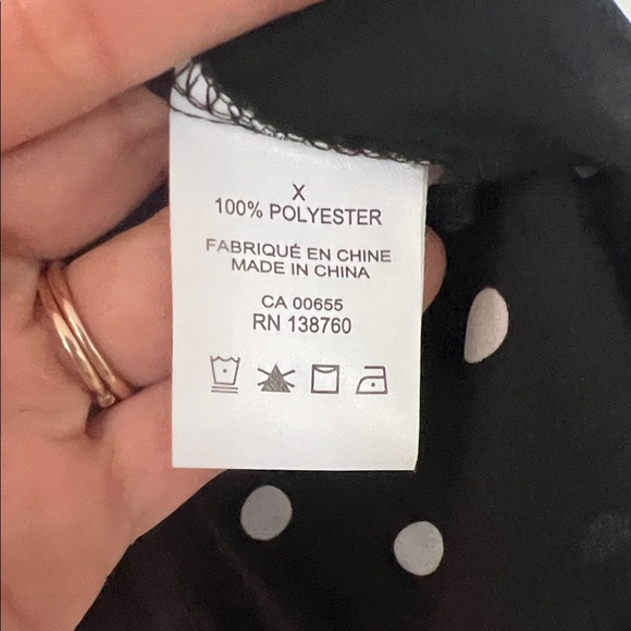 Penningtons Black Blouse with White Dots - Picture 3 of 4